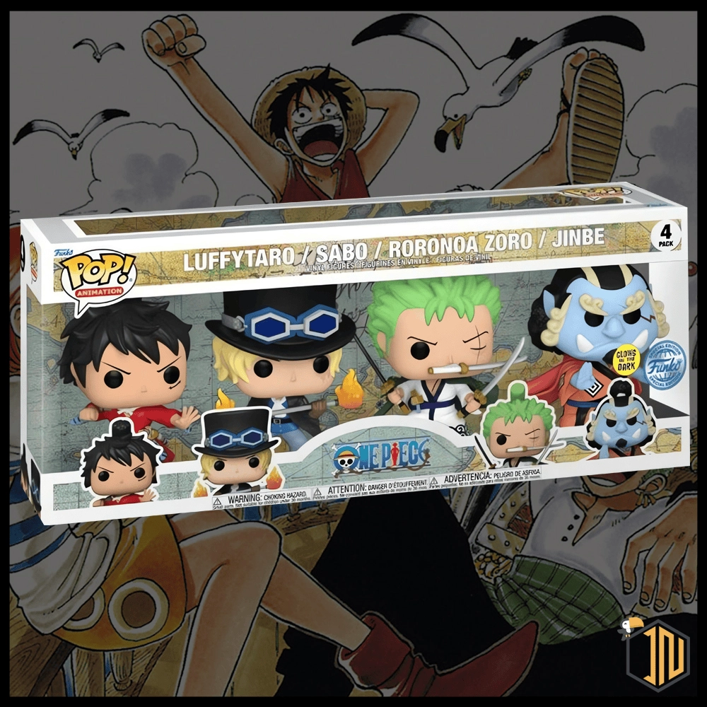 One Piece Funko POP! - 4 pack (Luffy in kimono, Sabo, Zoro, Jinbei)