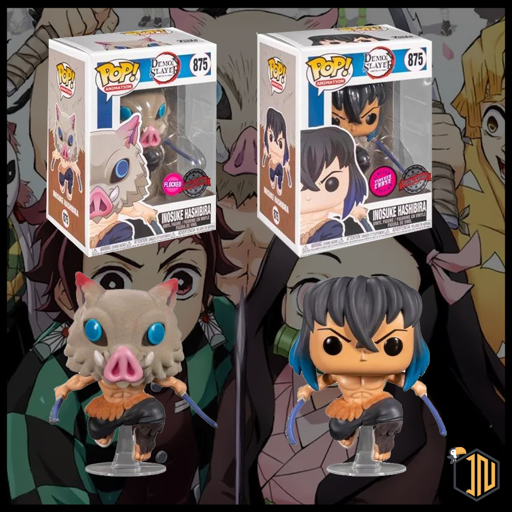 Demon Slayer Funko POP! - Inosuke Hashibira Masked (Flocked) Bundle