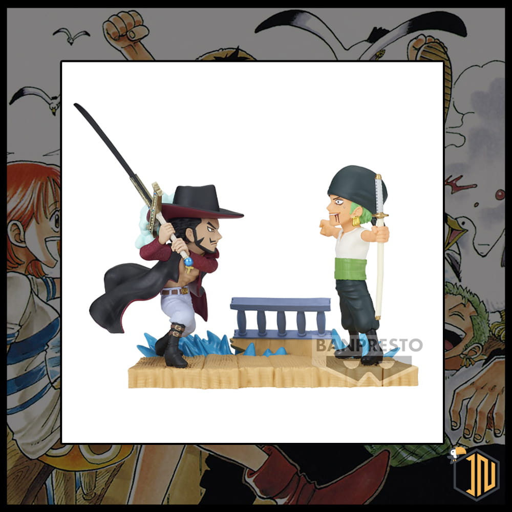 One Piece World Collectable Figure Log Stories - Roronoa Zoro Vs Dracule Mihawk