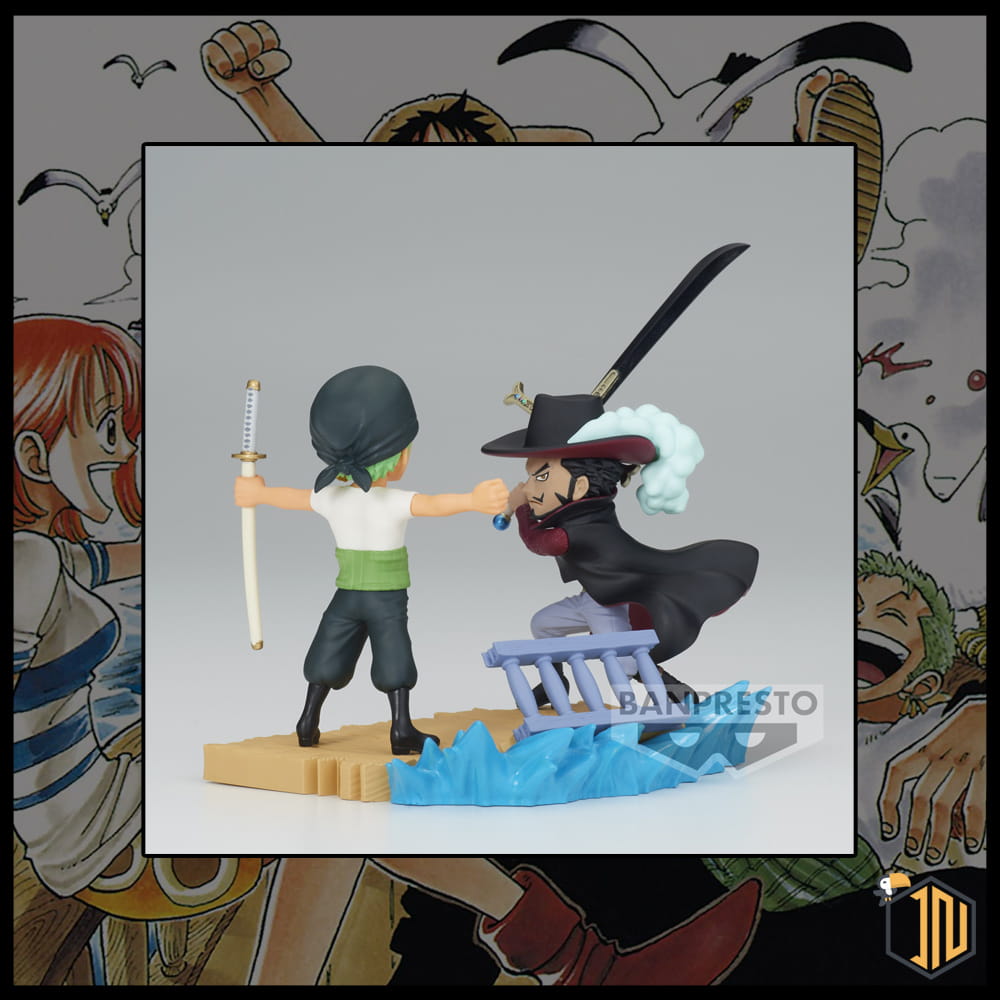 One Piece World Collectable Figure Log Stories - Roronoa Zoro Vs Dracule Mihawk - immagine 3