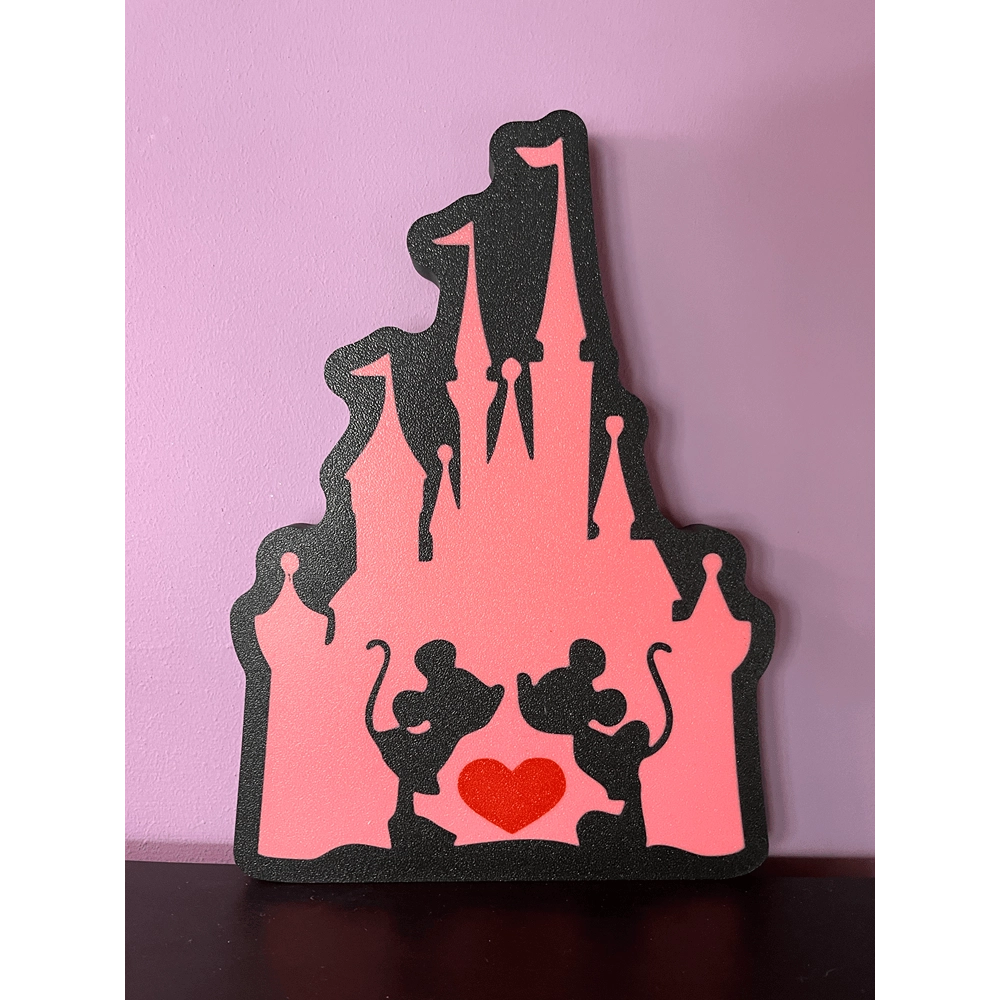 Lampada a Led Castello Disney (Rosa)