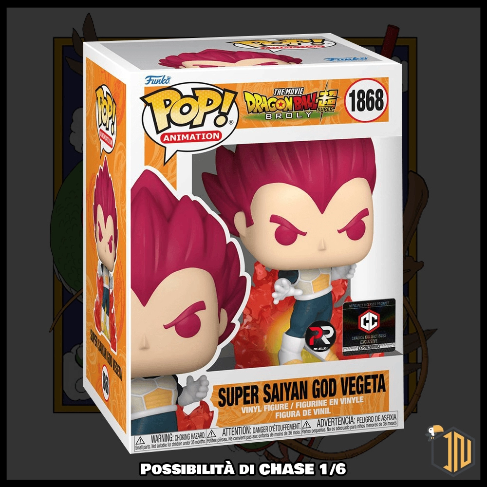 Dragon Ball Super Funko POP! - Super Saiyan God Vegeta #1868 Chalice Exclusive PR