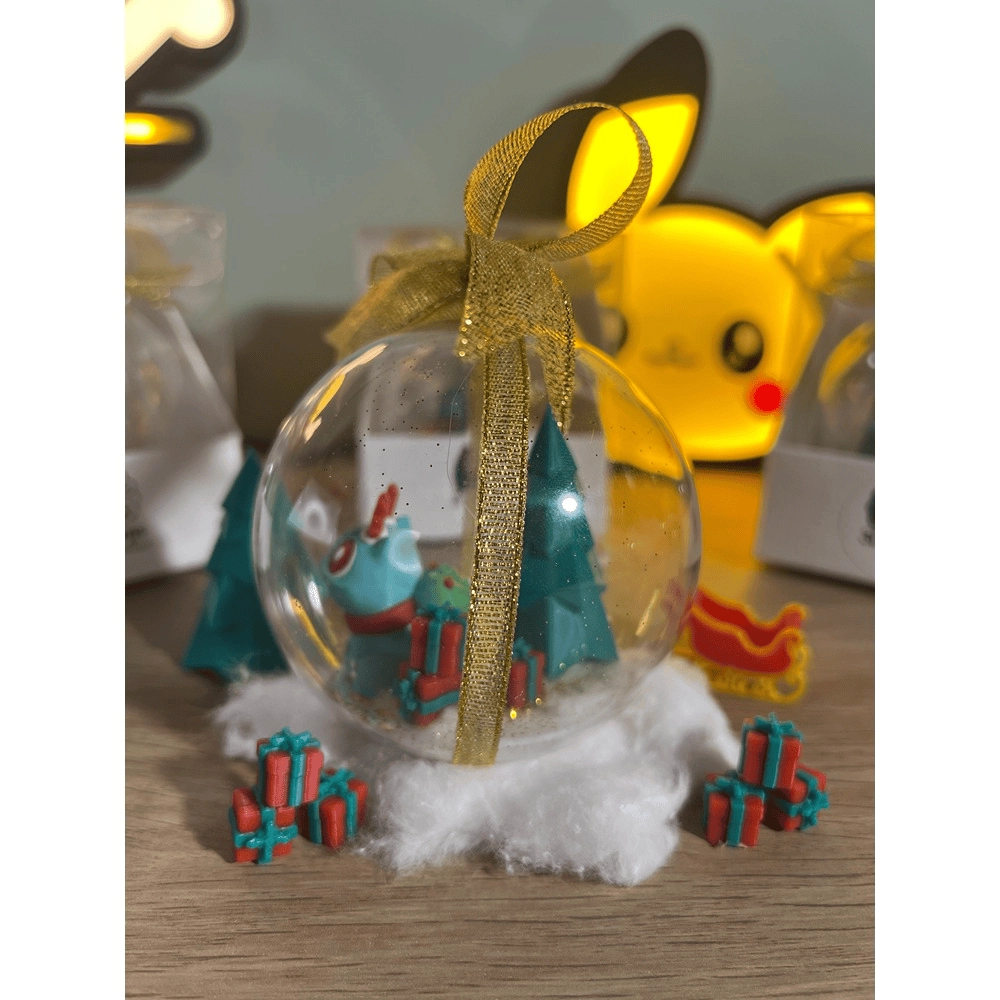 Pallina di Natale Pokémon – Bulbasaur (Fiocco Oro - Argento) - immagine 5