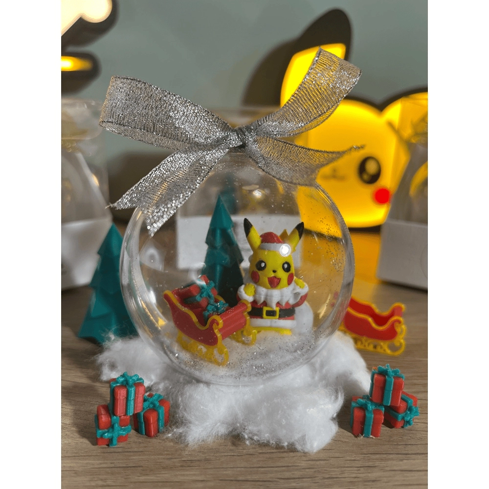 Pallina di Natale Pokémon – Pikachu (Fiocco Oro - Argento)
