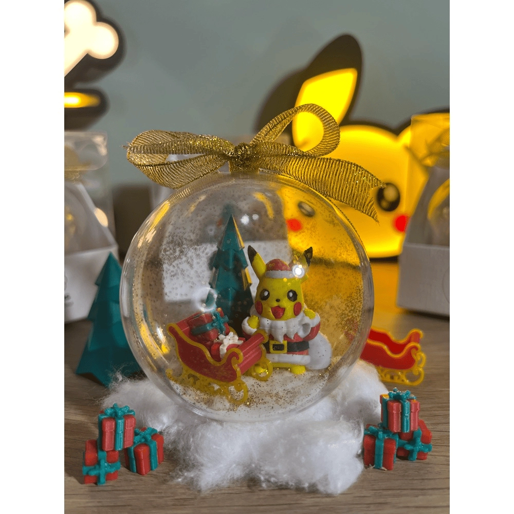 Pallina di Natale Pokémon – Pikachu (Fiocco Oro - Argento) - immagine 4