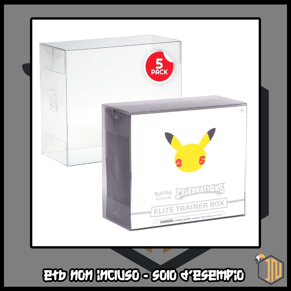Case PVC Soft Protector - Pokémon ETB Set Allenatore Fuoriclasse 5pz