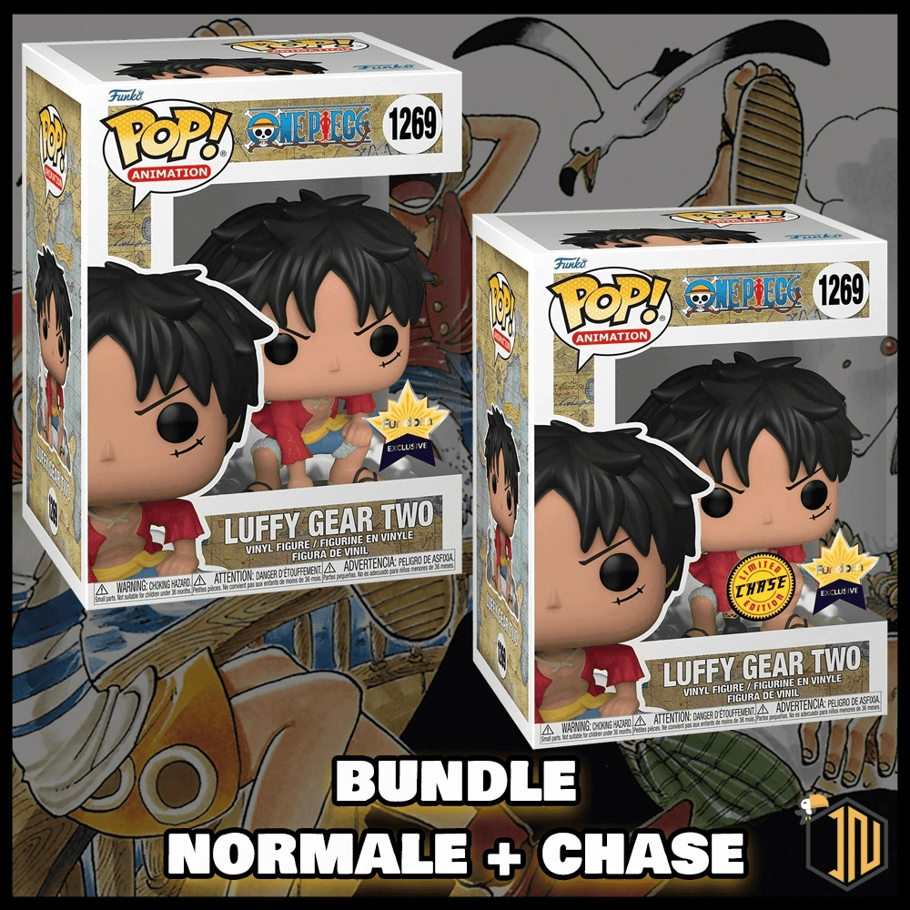 One Piece Funko POP! - Luffy Gear Two #1269 Bundle Normale + Chase Fundom Exclusive
