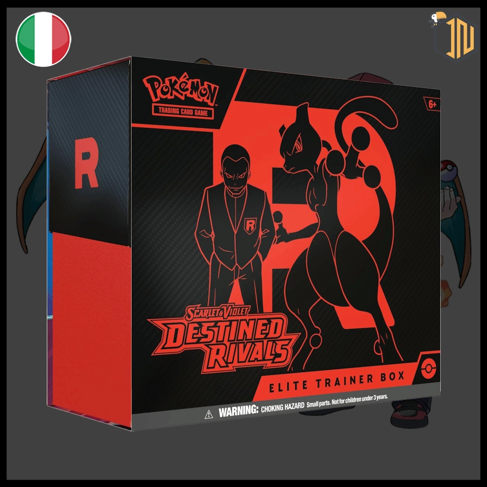 Finalmente il ritorno che tutti noi Allenatori stavamo aspettando...Torna il TEAM ROCKET! Pokémon Rivali Predestinati - il set che contiene The Glory Of Team Rocket e Heat Wave (corrispettivi versione JAP). L'ETB - Set Allenatore Fuoriclasse [ITA] in lingua italiana, vi aspetta su shop.inerdini.it