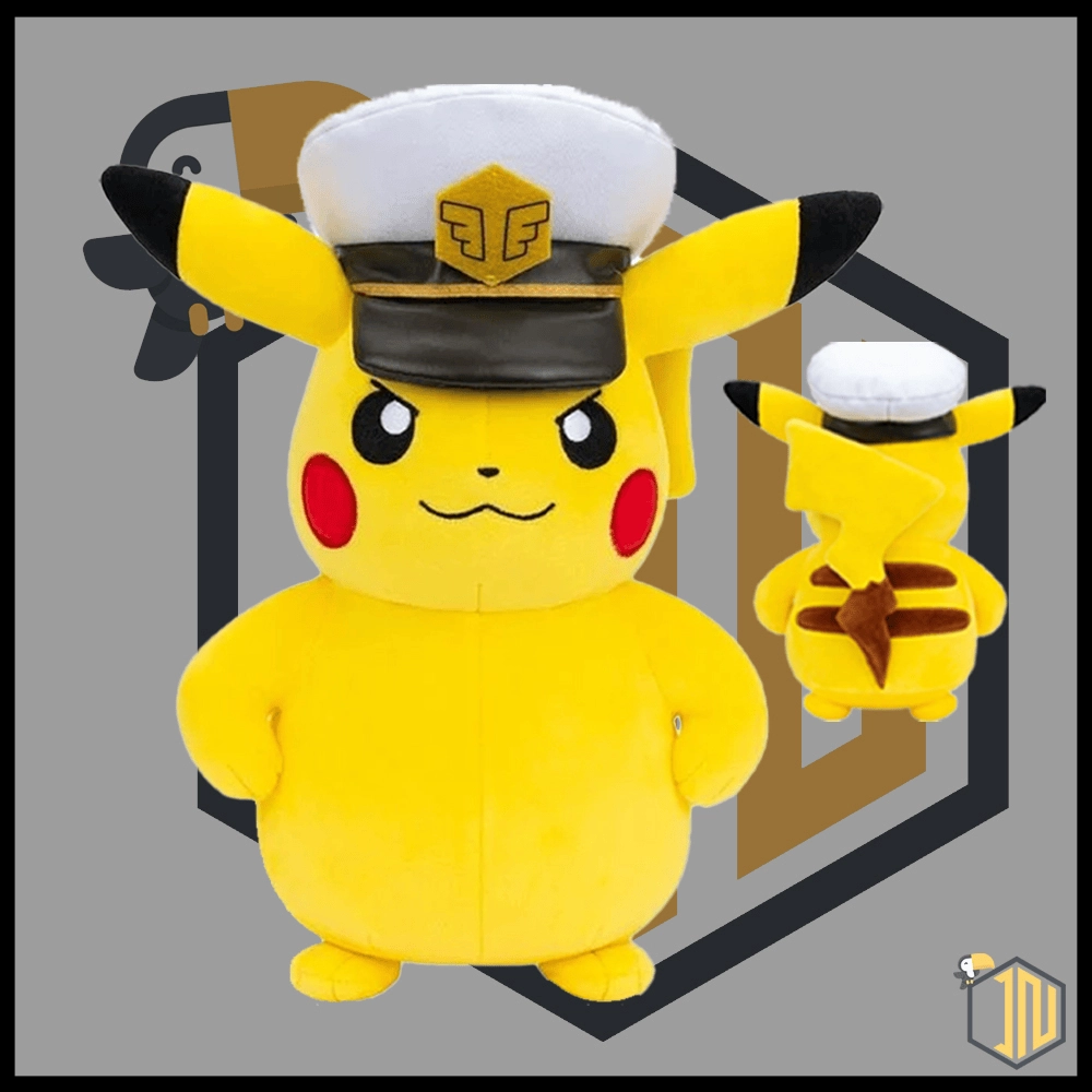 Arrivano i peluche dedicati a Pokémon! - Captaine Pikachu 20cm vi aspetta su shop.inerdini.it