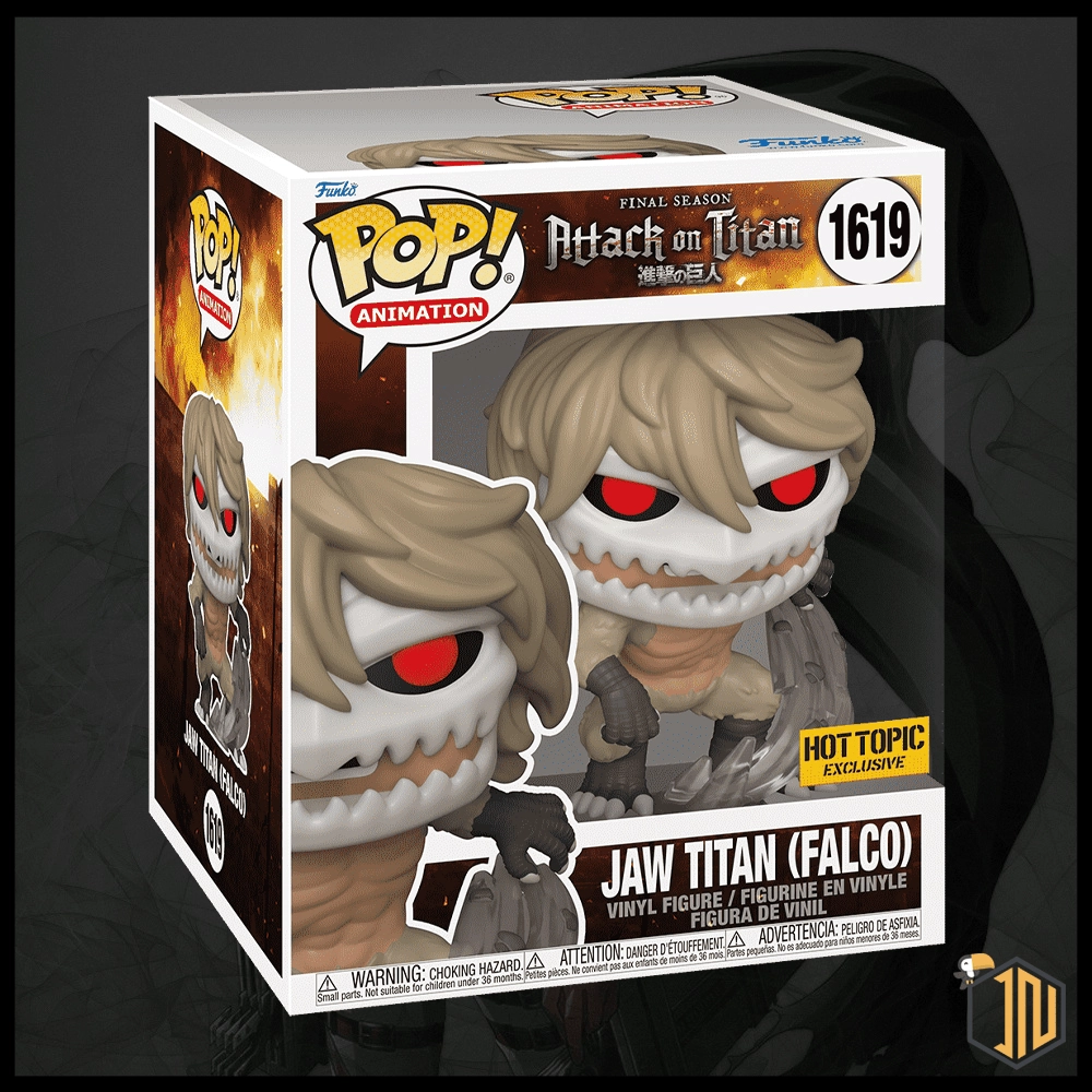 Arriva un nuovo Funko Pop! dedicato all'Attacco dei giganti - Jaw Titan #1619 (Falco) Hot Topic Exclusive vi aspetta su shop.inerdini.it