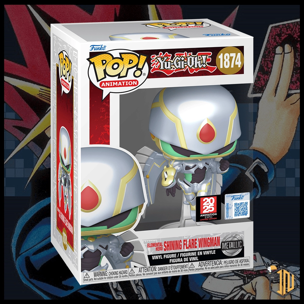 Arriva un nuovo Funko Pop! dedicato a Yu-Gi-Oh! Funko POP! - Elemental Hero Shining Flare Wingman #1874 2025 Animation Expo Limited Edition vi aspetta su shop.inerdini.it
