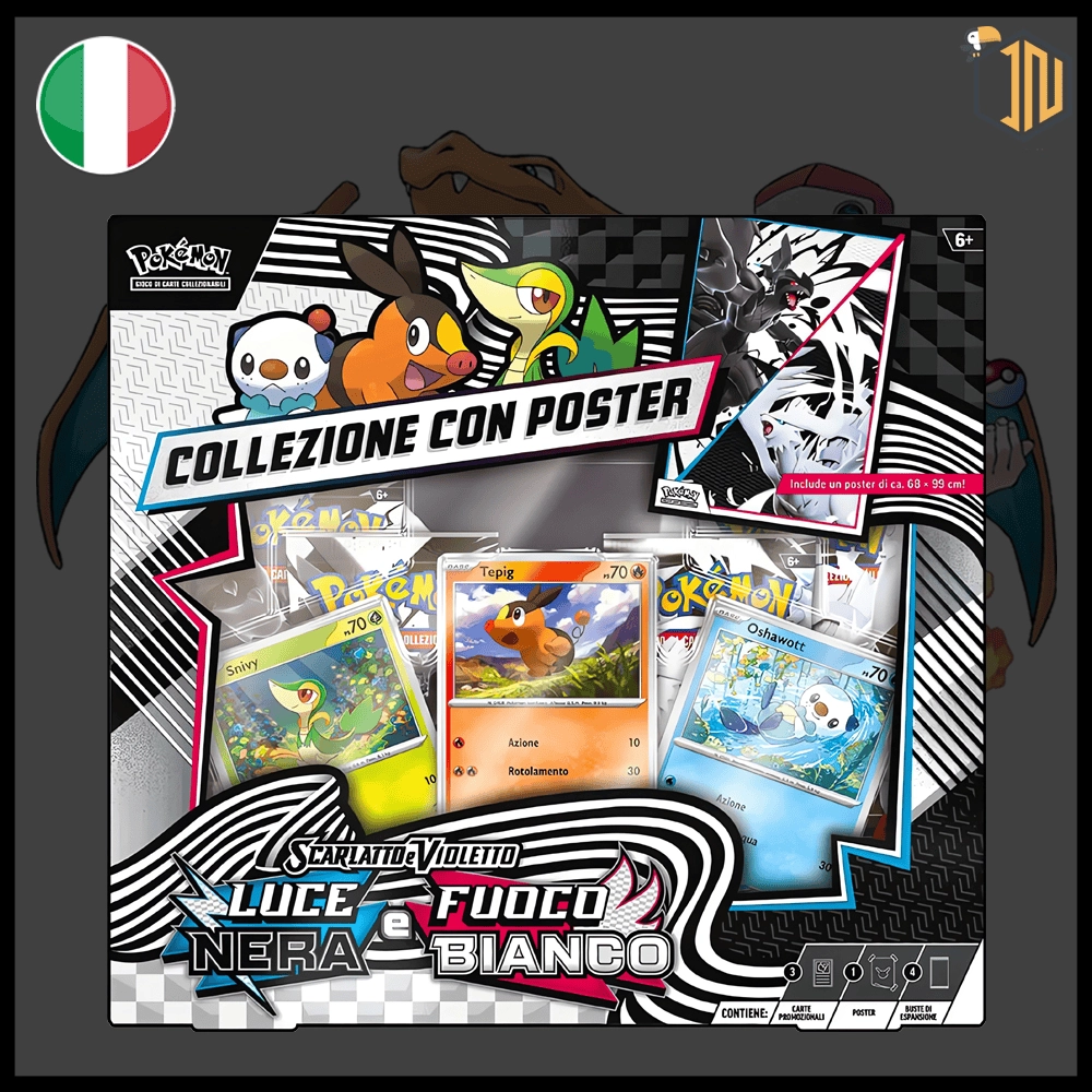 Arrivano le nuove collezioni Pokémon di Fuoco Bianco e Luce Nera! - Collezione con Poster FUOCO BIANCO e LUCE NERA vi aspetta su shop.inerdini.it