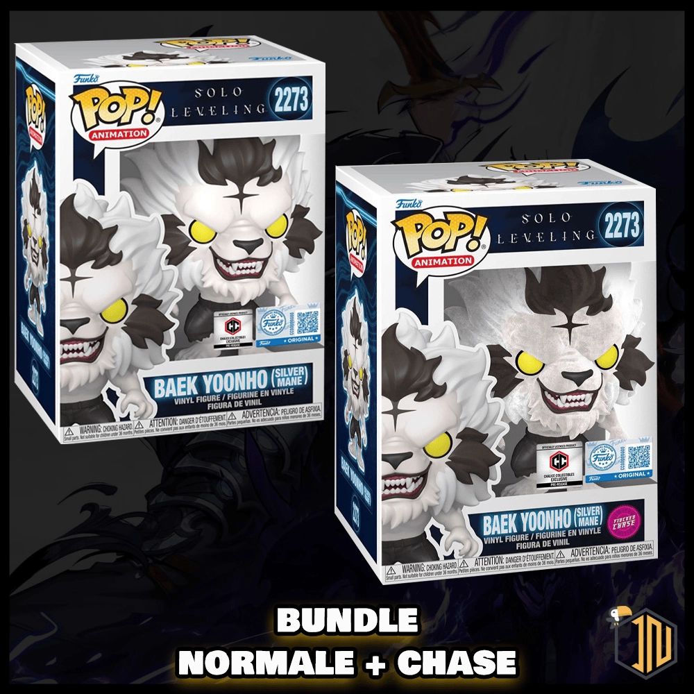 Solo Leveling Funko POP! - Baek Yoonho (Silver Mane) #2273 Bundle Normale + Chase Chalice Exclusive